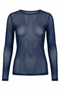 Bobbie Basic Mesh | Navy | Mesh bluse fra Avery