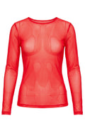 Bobbie Basic Mesh | Red | Mesh bluse fra Avery