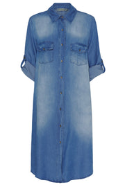 Florentina Dress | Medium Blue | Kjole fra Marta du Chateau
