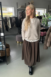 Anya Pleat Skirt 34178 | Mocca | Nederdel fra Co'couture