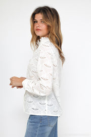 Embossed Shirt | White | Skjorte fra Atelier C
