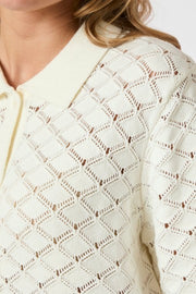 Sette Crochet Blouse | Off White | Strik fra Neo Noir