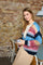 Sophie Striped Cardigan | Blue Multi | Strik fra Black Colour