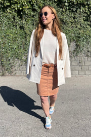 Vicky Sunse Skirt | Pecan Brown | Nederdel fra Mos Mosh