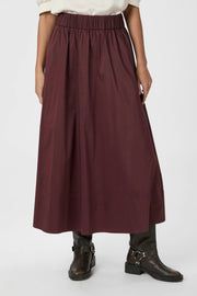 Yara Poplin Skirt | Burgundy | Nederdel fra Neo Noir