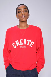 Celli O-LS Sweatshirt   | Chinese Red | Sweats fra Mos Mosh