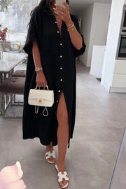 June Cotton Dress | Black | Kjole fra Avery