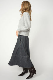 Renzi O-LS Sweatshirt | Grey Melange | Bluse fra Mos Mosh