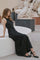 Celinie Heavy Sateen Dress | Black | Kjole fra Neo Noir