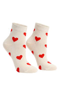 Red Ines Hearts | Strømper fra By Timm