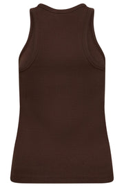 Sahara Embroidery Tank Top 33151 | Mocca | T-Shirt fra Co'couture