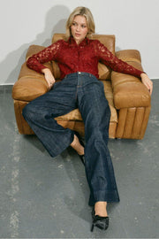 Dara Nippon Jeans Regular | Dark Blue | Jeans fra Mos Mosh