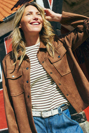 Eloisel Tee 206411 | Moonbeam W. Coffee Bean | T-Shirt fra Freequent