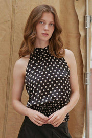 Jos Dot Top | Black | Bluse fra Neo Noir