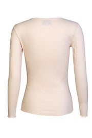 Natalia Ls Round Neck Blouse | Creamy | Bluse fra Liberté