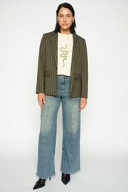 Elly Pria Blazer | Olive Night | Blazer fra Mos Mosh