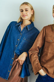 Lisea Shirt 206588 | Medium Blue Denim | Skjorte fra Freequent
