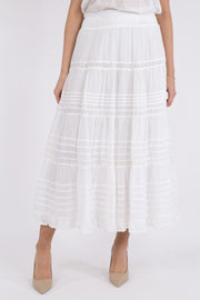 Felicia S Voile Skirt 161872 | White | Nederdel fra Neo Noir