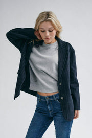 Karita Idun Wool Blazer | Salute Navy | Blazer fra Mos Mosh