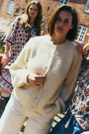 Louisa Cardigan 206454 | Moonbeam Melange | Cardigan fra Freequent