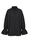 Fiona Floral Sleeve Shirt | Black | Skjorte fra Avery