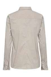 Mattie Flip Stripe Shirt | Safari | Skjorte fra Mos Mosh