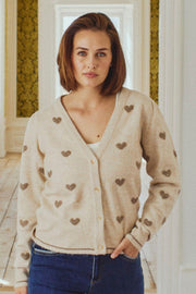 Faith Cardigan 206654 | Moonbeam Mel W Desert T Mel | Strickjacke von Freequent
