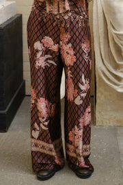 Lunet Botanical Border Pants | Black | Bukser fra Neo Noir