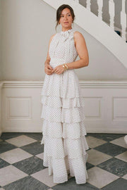 Marli Dot Dress | White | Kjole fra Neo Noir