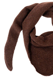 Triangle Mini Knitted Scarf | Coffee | Tørklæde fra Black Colour