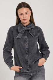 Lisea Shirt 206690 | Vintage Grey Denim | Shirt fra Freequent