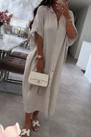 June Cotton Dress | Beige | Kjole fra Avery