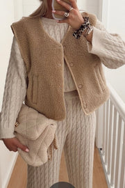Teddy Vest | Beige | Vest fra Avery