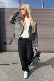 Celia Biker Jacket  | Phantom | Læderjakke fra Mos Mosh