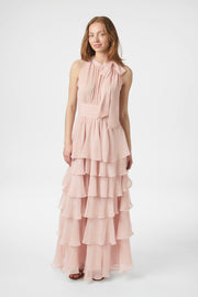 Marli Solid Chiffon Dress | Rose | Kjole fra Neo Noir