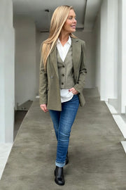 Lua Edena Vest | Dusty Olive | Blazer fra Mos mosh