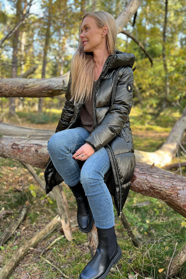 Nova Metallic Down Jacket | Forest Night | Jakke fra Mos Mosh