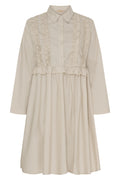 Violet Frill Dress | Beige