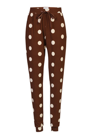 Alma Pant | Brown Creme Dot | Bukser fra Liberté