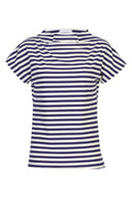Alma Top | Blue Creme Stripe | Bluse fra Liberté