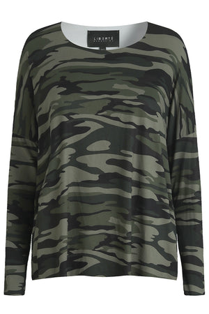 Alma Ls Top | Dusty Camo | Bluse von Liberté