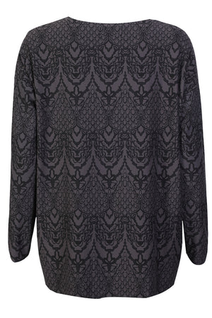 Alma Ls Top | Dark Grey Lala | Bluse fra Liberté