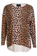 Alma Ls Top | Lux Leo Red Heart | Bluse von Liberté