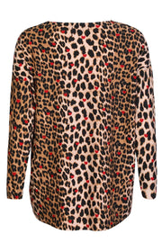 Alma Ls Top | Lux Leo Red Heart | Bluse fra Liberté