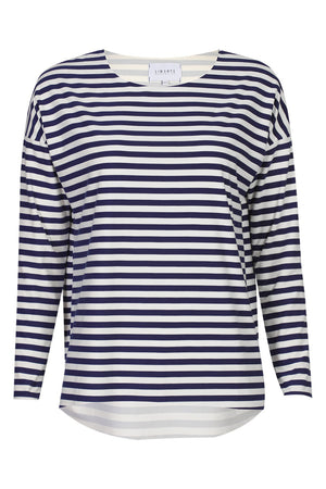 Alma Ls Top | Blue Creme Stripe | Bluse fra Liberté