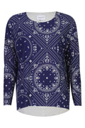 Alma Ls Top | Blue Scarf | Bluse fra Liberté