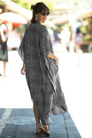 Atelier Anna Shirt Dress  | Black Stripe | Kjole fra French Laundry