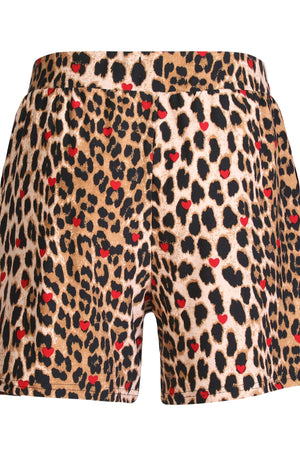 Alma Shorts | Lux Leo Red Heart | Shorts fra Liberté