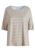 Alma T-Shirt | Sand Elfenbein Streifen | Alma von Liberty