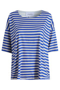 Alma-T-Shirt | Streifen Elfenbein Kobalt | T-Shirt von Liberté